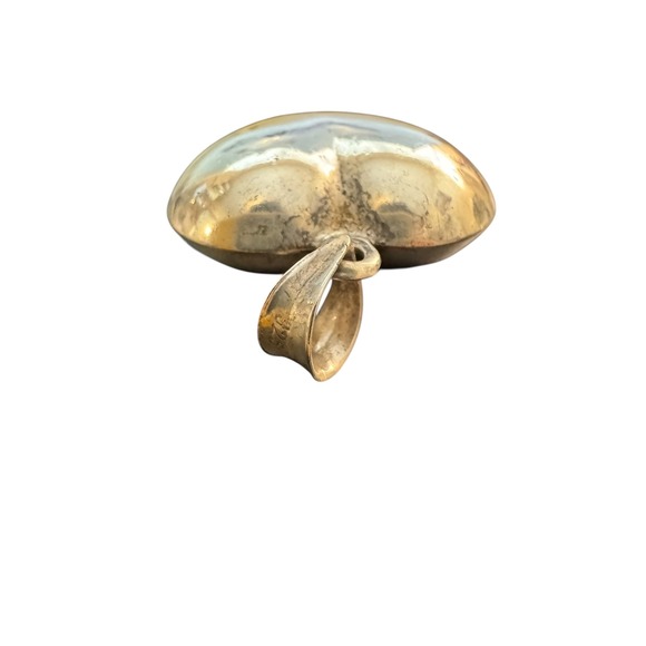 Silver Large Puffy Heart Pendant Heart Charm - Picture 9 of 10